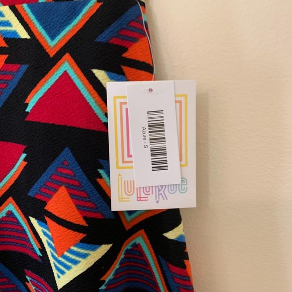 LuLaRoe Azure Skirt Triangle Geometric Print Small - Picture 3 of 6